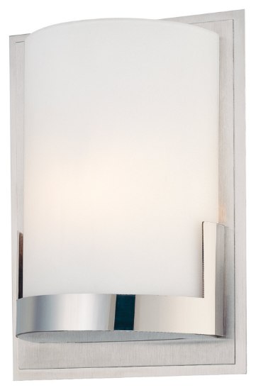 Picture of 60w SW 1 Light Wall Sconce Chrome Etched Opal