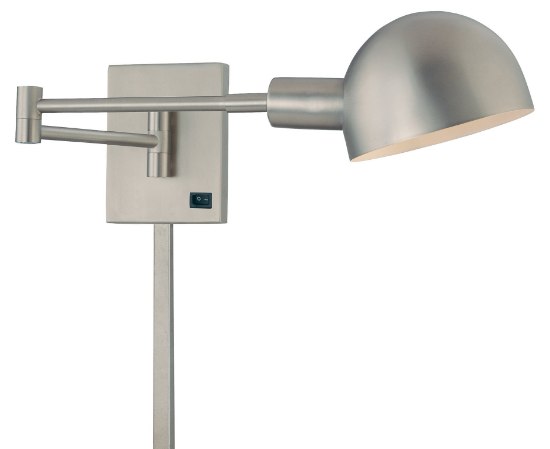 Picture of 60w SW 1 Light Swing Arm Wall Sconce Matte Brushed Nickel