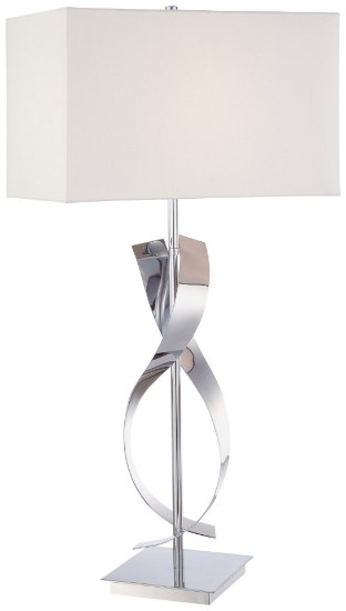 Foto para 100w SW 1 Light Table Lamp Chrome White