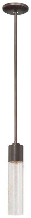 Foto para 35w SW 1 Light Mini Pendant Copper Bronze Patina Clear Seeded