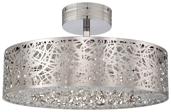 Foto para 40w WW Led Semi Flush Mount Chrome