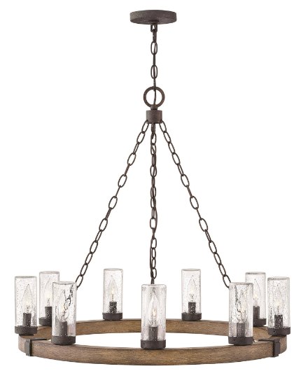 Picture of 60w Outdoor Sawyer CAND Clear Seedy Sequoia Outdoor Chandelier