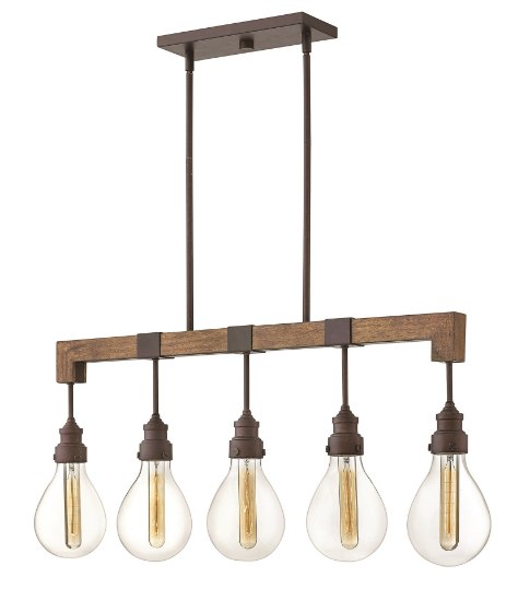 Picture of 60w Chandelier Denton MED Clear Industrial Iron Stem Hung Linear
