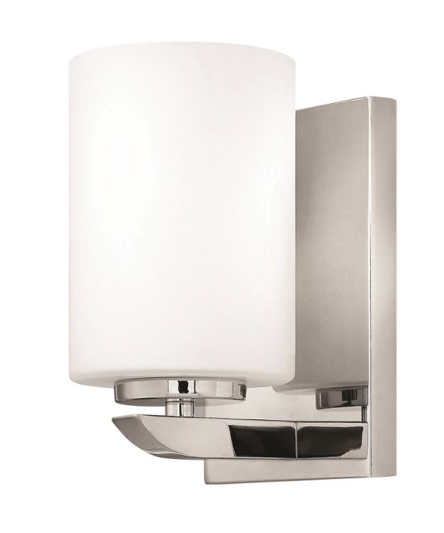 Picture of 117w Bath Kyra INCAN. LED MED Etched Opal Polished Nickel Bath Sconce