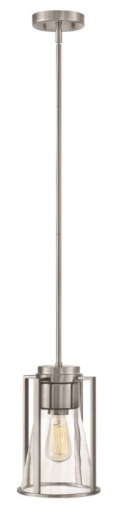 Picture of 100w Pendant Refinery MED Clear Brushed Nickel