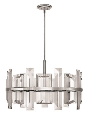 Mostrar detalles para 60w Chandelier Odette CAND Polished Nickel* Single Tier Pendant Imagen de 60w Chandelier Odette CAND Polished Nickel* Single Tier Pendant