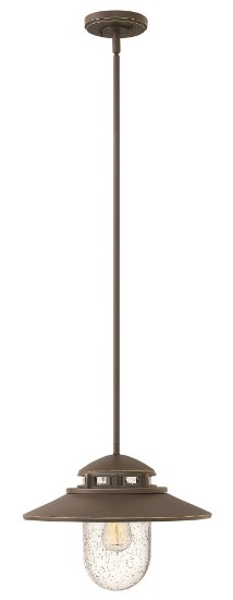 Picture of 100w Outdoor Atwell MED Clear Seedy Oil Rubbed Bronze Hanging