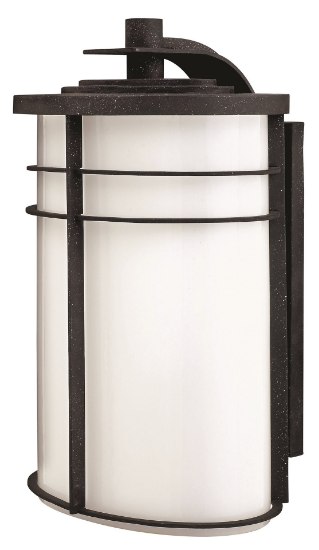 Foto para 100w Outdoor Ledgewood MED Cased Opal Vintage Black Extra Large Wall Mount