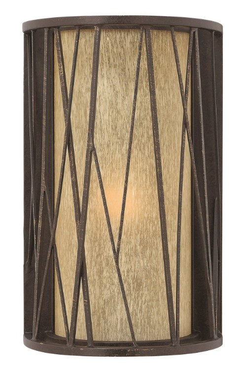 Foto para 100w Outdoor Elm MED Distressed Etched Amber Regency Bronze Medium Wall Mount
