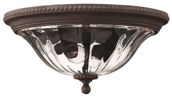 Picture of 60w Outdoor Oxford MED Clear Optic Midnight Bronze Flush Mount