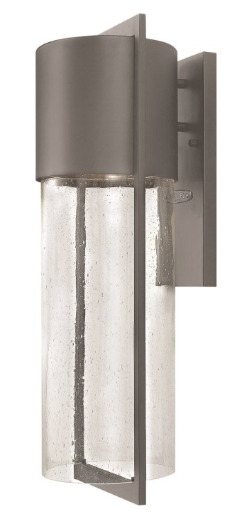 Foto para 100w Outdoor Shelter MED Clear Seedy Hematite Large Wall Mount