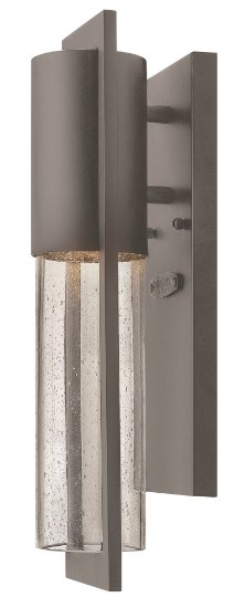 Picture of 60w Outdoor Shelter MED Clear Seedy Hematite Mini Wall Mount