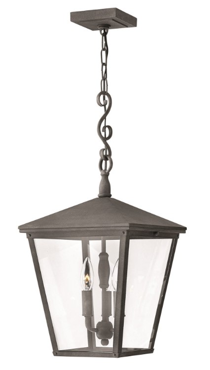 Foto para 60w Outdoor Trellis CAND Clear Aged Zinc Hanger
