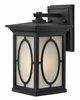 Foto para 15w Outdoor Randolph LED Clear Seedy Glass Panels and Etched Seedy Glass Panels (OPTION) Black Small Wall Mount