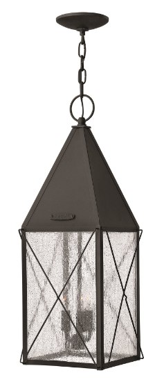 Foto para 60w Outdoor York CAND Clear Seedy Black Hanging