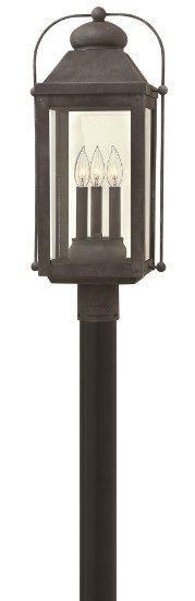 Picture of 60w Outdoor Anchorage CAND Clear Aged Zinc Post Top/ Pier Mount