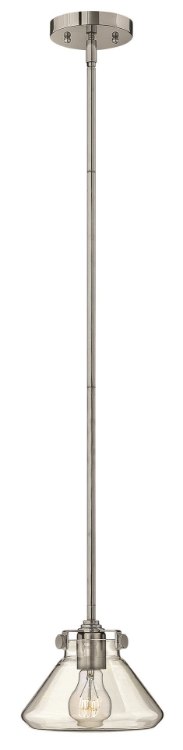 Foto para 100w Mini-Pendant Congress MED Clear Glass Chrome
