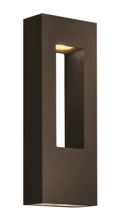 Picture of 11w Outdoor Atlantis LED Etched Glass Lens Bronze Medium Wall Mount