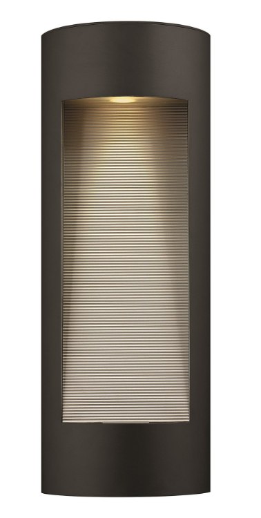Picture of 7.5w Outdoor Luna LED Etched Glass Lens Satin Black Large Wall Mount