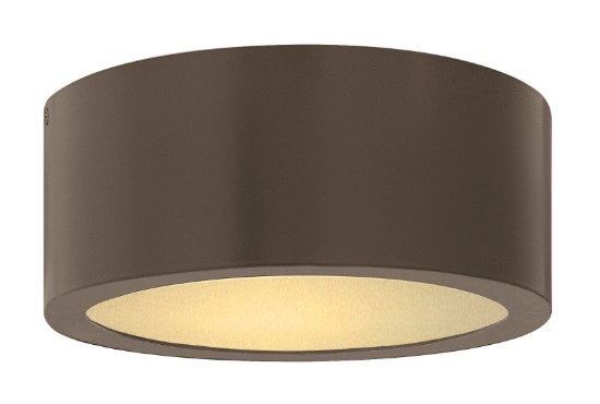 Foto para 8w Outdoor Luna LED Etched Lens Bronze Flush Mount