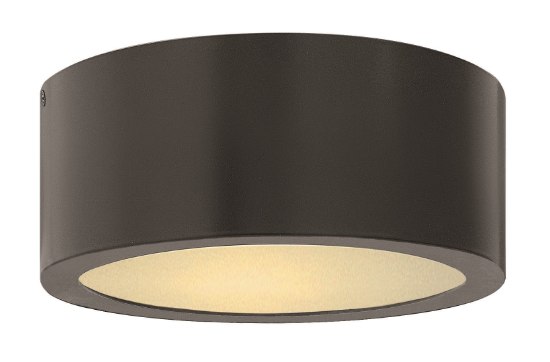 Foto para 8w Outdoor Luna LED Etched Lens Satin Black Flush Mount