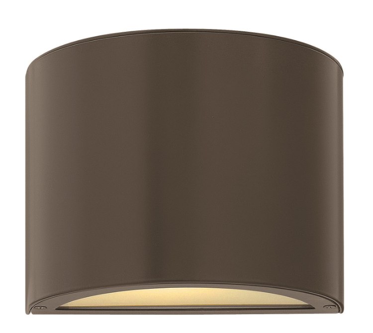 Picture of 75w Outdoor Luna MED Etched Glass Lens Bronze Medium Wall Mount