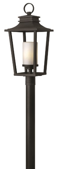 Foto para 15w Outdoor Sullivan LED Etched Opal Black Post Top/ Pier Mount