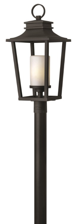 Foto para 15w Outdoor Sullivan LED Etched Opal Black Post Top/ Pier Mount