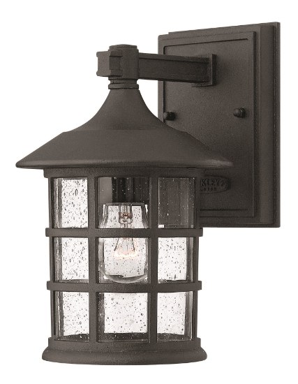 Picture of 75w Outdoor Freeport MED Clear Seedy Black Small Wall Mount