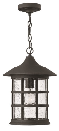 Picture of 15w Outdoor Freeport LED Clear Seedy Black Hanging