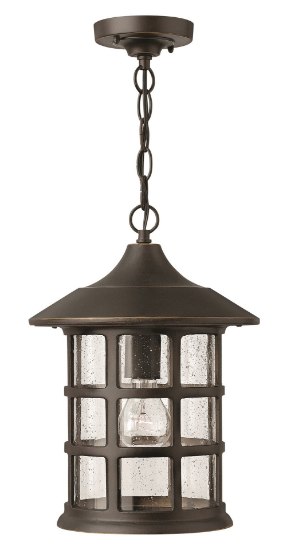 Picture of 100w Outdoor Freeport MED Clear Seedy Oil Rubbed Bronze Hanging