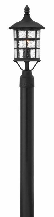 Foto para 100w Outdoor Freeport MED Clear Seedy Black Post Top/ Pier Mount