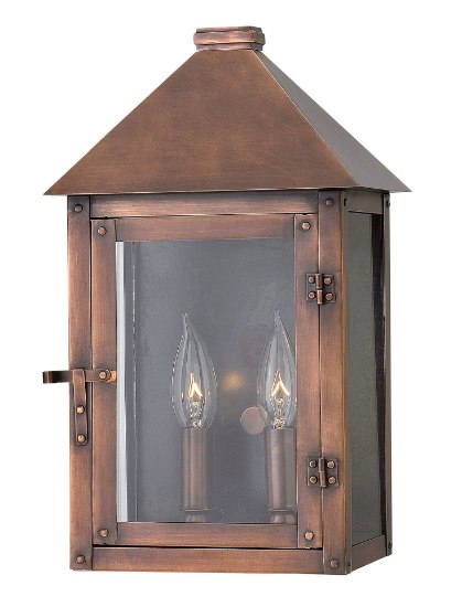 Picture of 60w Outdoor Thatcher CAND Clear Antique Copper Small Wall Mount