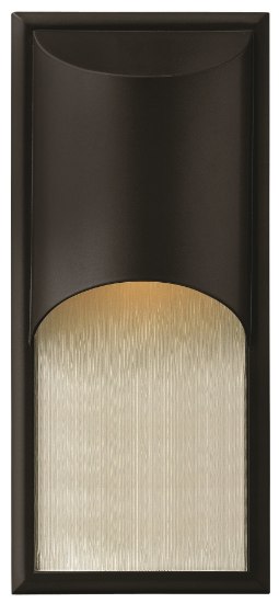 Foto para 100w Outdoor Cascade MED Clear Etched Organic Rain Satin Black Medium Wall Mount