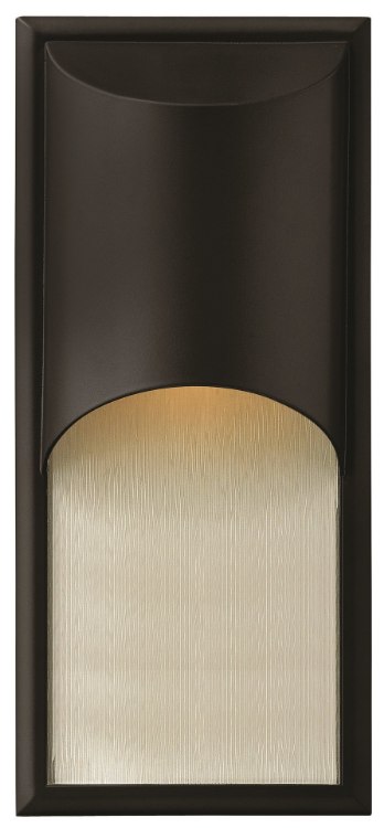 Foto para 15w Outdoor Cascade LED Clear Etched Organic Rain Satin Black Medium Wall Mount