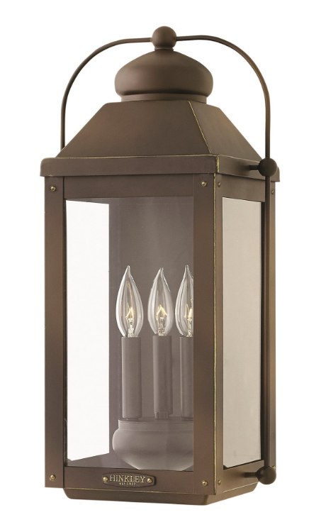 Picture of 60w Outdoor Anchorage CAND Clear Light Oiled Bronze Large Wall Mount