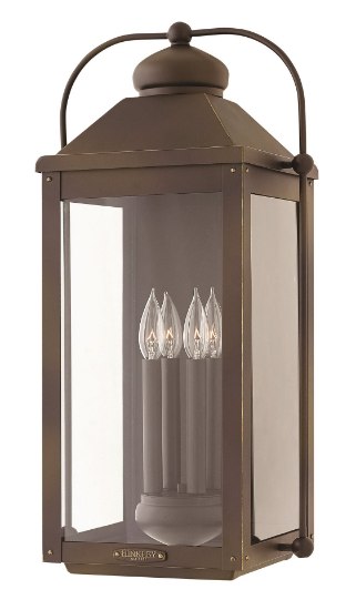 Picture of 60w Outdoor Anchorage CAND Clear Light Oiled Bronze Extra Large Wall Mount