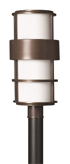 Picture of 8.5w Outdoor Saturn LED Etched Opal Metro Bronze Post Top/ Pier Mount