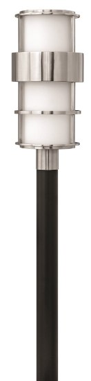 Picture of 8.5w Outdoor Saturn LED Etched Opal Stainless Steel Post Top/ Pier Mount