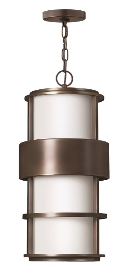 Foto para 100w Outdoor Saturn MED Etched Opal Metro Bronze Hanging