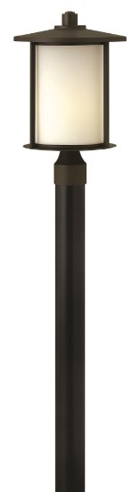 Picture of 100w Outdoor Hudson MED Etched Opal Oil Rubbed Bronze Post Top/ Pier Mount