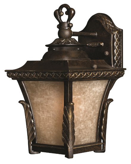 Picture of 60w Outdoor Brynmar MED Amber Linen Regency Bronze Small Wall Mount