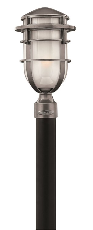 Foto para 100w Outdoor Reef MED Inside Etched Hematite Post Top/ Pier Mount