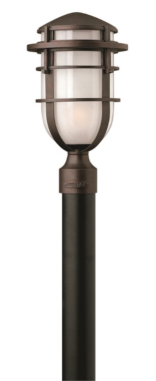 Foto para 15w Outdoor Reef LED Inside Etched Victorian Bronze Post Top/ Pier Mount