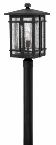 Picture of 15w Outdoor Tucker LED Clear Seedy Museum Black Post Top/ Pier Mount