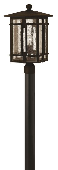 Foto para 100w Outdoor Tucker MED Clear Seedy Oil Rubbed Bronze Post Top/ Pier Mount