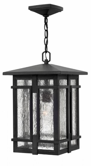 Picture of 15w Outdoor Tucker LED Clear Seedy Museum Black Hanging