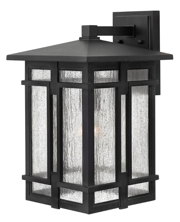 Foto para 15w Outdoor Tucker LED Clear Seedy Museum Black Large Wall Mount