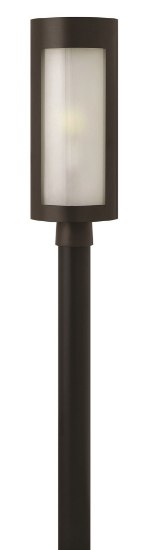 Foto para 100w Outdoor Solara MED Inside White Etched Bronze Post Top/ Pier Mount