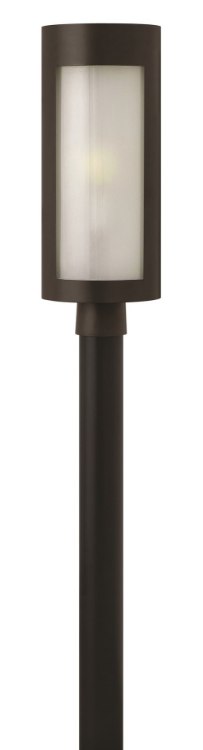 Foto para 100w Outdoor Solara MED Inside White Etched Bronze Post Top/ Pier Mount
